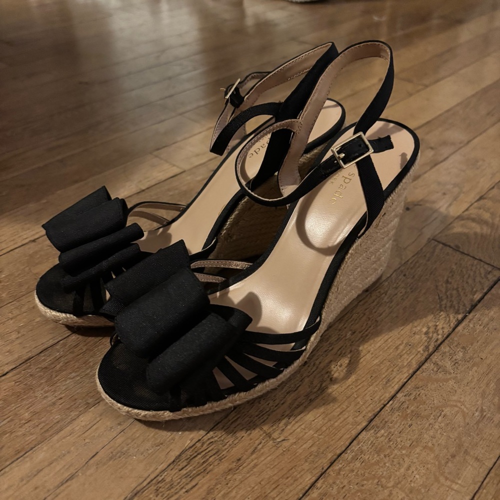 Kate Spade Biana Bow Espadrille Wedges
